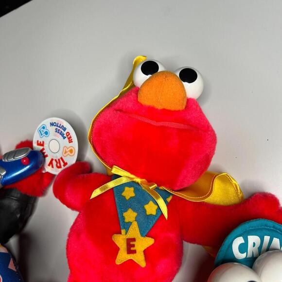 Vintage Sesame Street Elmo & Ernie Plush Lot TYCO Fisher-Price 1990s Talking - Picture 4 of 15